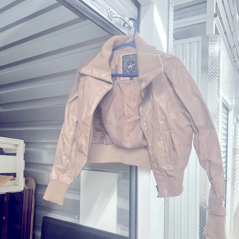 Women’s Beige Leather Jacket